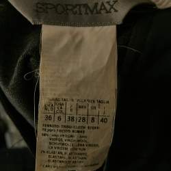 Pre Owned Sportmax Grey Wool Open Front Suit M