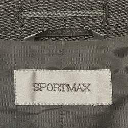 Pre Owned Sportmax Grey Wool Open Front Suit M