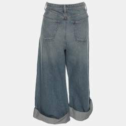 Pre Owned Sportmax Blue Denim Short Jeans L