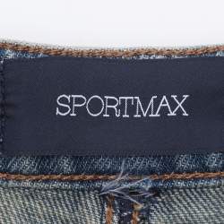 Pre Owned Sportmax Blue Denim Short Jeans L