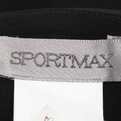 Pre Owned Sportmax Black Crepe Maxi Skirt M