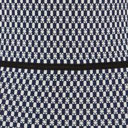 Pre Owned Sportmax Blue Check Pattern Knit Midi Dress M