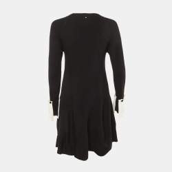 Pre Owned Sportmax Black Knit Flared Mini Dress M