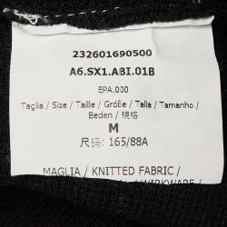 Pre Owned Sportmax Black Knit Flared Mini Dress M