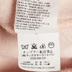 Pre Owned Sportmax Pink Wool Hooded Hooded M