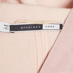 Pre Owned Sportmax Pink Wool Hooded Hooded M
