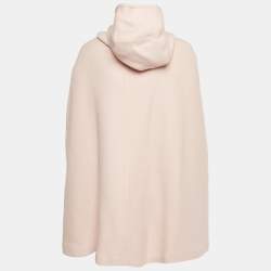 Pre Owned Sportmax Pink Wool Hooded Hooded M