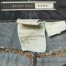 مملوكة مسبقًا بنطلون جينز كود دينم سبورتمكس ميد رايز كابري مقاس خصر ٣٢ بوصة