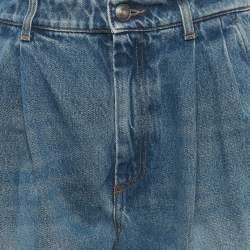 Pre Owned بنطلون جينز سبورتماكس أزرق مغسول مقاس صغير (خصر ٢٦ بوصة)