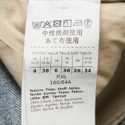 Pre Owned بنطلون جينز سبورتماكس أزرق مغسول مقاس صغير (خصر ٢٦ بوصة)