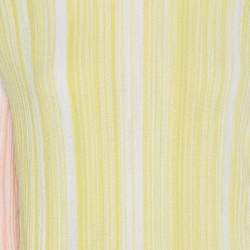 Pre Owned Sportmax Tri-Color Stretch Knit Long Sleeve Tops L