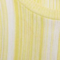 Pre Owned Sportmax Tri-Color Stretch Knit Long Sleeve Tops L