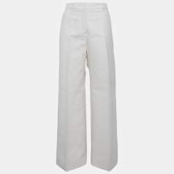 مملوكة مسبقًا بنطلون سبورت ماكس غاباردين وردي مستقيم الساق مع حزام مقاس صغير - سمول