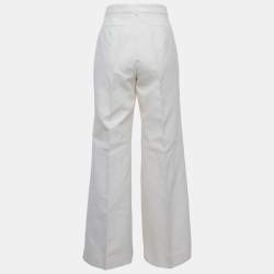 مملوكة مسبقًا بنطلون سبورت ماكس غاباردين وردي مستقيم الساق مع حزام مقاس صغير - سمول