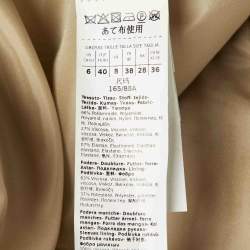 Pre Owned Sportmax Beige Houndstooth Pattern Crepe Oversized Blazer S