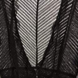 مملوكة مسبقًا Sportmax Black Tulle Sheer peplum Blouse L