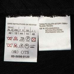 مملوكة مسبقًا Sportmax Black Tulle Sheer peplum Blouse L