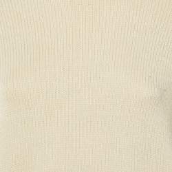 Pre Owned Sportmax Cream Knit Bell Sleeve Sweater S