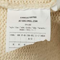 Pre Owned Sportmax Cream Knit Bell Sleeve Sweater S