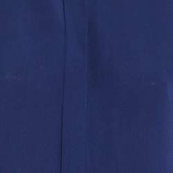 مملوكة مسبقًا Sportmax Blue Silk Long Sleeve Shirt M