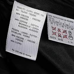 Pre Owned Sportmax Black Faux Fur Double Breasted Coat M