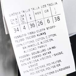 Pre Owned Sportmax Monochrome Printed Seer Sucker Overlay Detailed Sleeveless Dress S