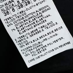 Pre Owned Sportmax Black Denim Sleeveless Sheath Dress S