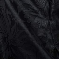 Pre Owned Sportmax Black Floral Print Synthetic Sleeveless Dress M