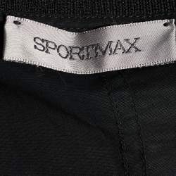 Pre Owned Sportmax Black Cotton Gauze Cosimo Bomber Jacket M