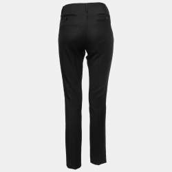 Pre Owned Sportmax Black Crepe High-Waisted Skinny Trousers M