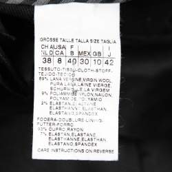 Pre Owned Sportmax Black Crepe High-Waisted Skinny Trousers M