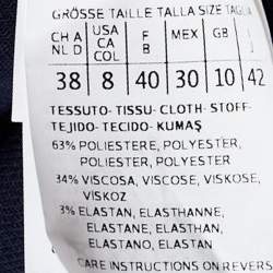 Pre Owned Sportmax Navy Blue Double Faced Belted Coat M