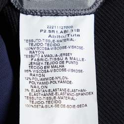 Pre Owned Sportmax Navy Blue Jersey Bow Detail Mini Dress M
