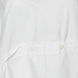مملوكة مسبقًا Sportmax White Cotton Asymmetric Blouse L