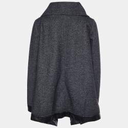 Pre Owned Sportmax Black Wool Layered Short Coat M