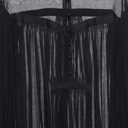 Sportmax Black Cotton Gauze Long Sleeve Tunic XS