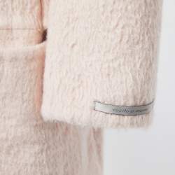 Pre Owned Sportmax Light Pink Wool & Alpaca Mid Length Coat M