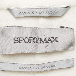 Pre Owned Sportmax Light Pink Wool & Alpaca Mid Length Coat M