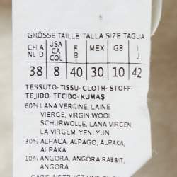 Pre Owned Sportmax Light Pink Wool & Alpaca Mid Length Coat M