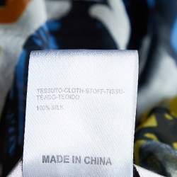 Pre Owned Sportmax Multicolor Printed Silk Sleeveless Shift Dress S