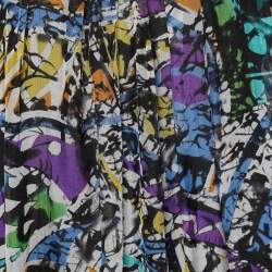 Pre Owned Sportmax Multicolor Printed Silk Sleeveless Shift Dress S