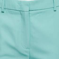 Sportmax Green Wool Blend High Waist Flared Trousers L
