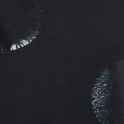 Pre Owned Sportmax Black Polka Dot Wool Turtleneck Dress M