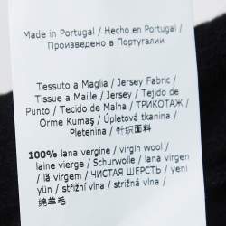 Pre Owned Sportmax Black Polka Dot Wool Turtleneck Dress M