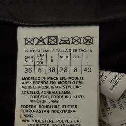 Sportmax Black Leather Cropped Biker Jacket M
