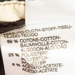 Sportmax Cream/Black Striped Cotton Blend Ruffled Maxi Skirt M