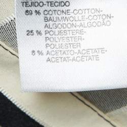 Pre Owned Sportmax Black/White Striped Cotton Blend Flared Maxi Skirt S