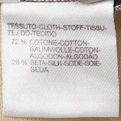 Pre Owned Sportmax Pink Stripe and floral Print Cotton Asymmetric Midi Dress M