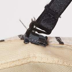 Pre Owned Sportmax Pink Stripe and floral Print Cotton Asymmetric Midi Dress M