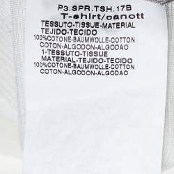 Pre Owned Sportmax Off White Cotton Knit Short Sleeve T-Shirt S